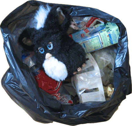 Holiday orphan (Furby in the bag)